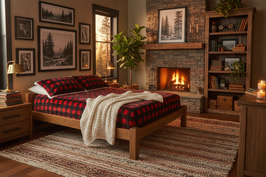 The Dark Barnwood Bedroom