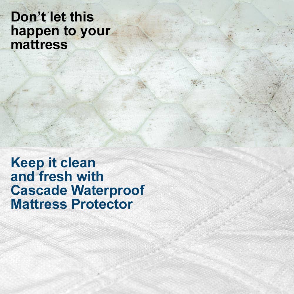 Cascade Waterproof Mattress Pad Protector - Bed Size Options
