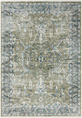Abani Savoy Vintage Green Blue Area Rug