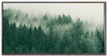 Emerald Forest canvas wall art — misty evergreen forest