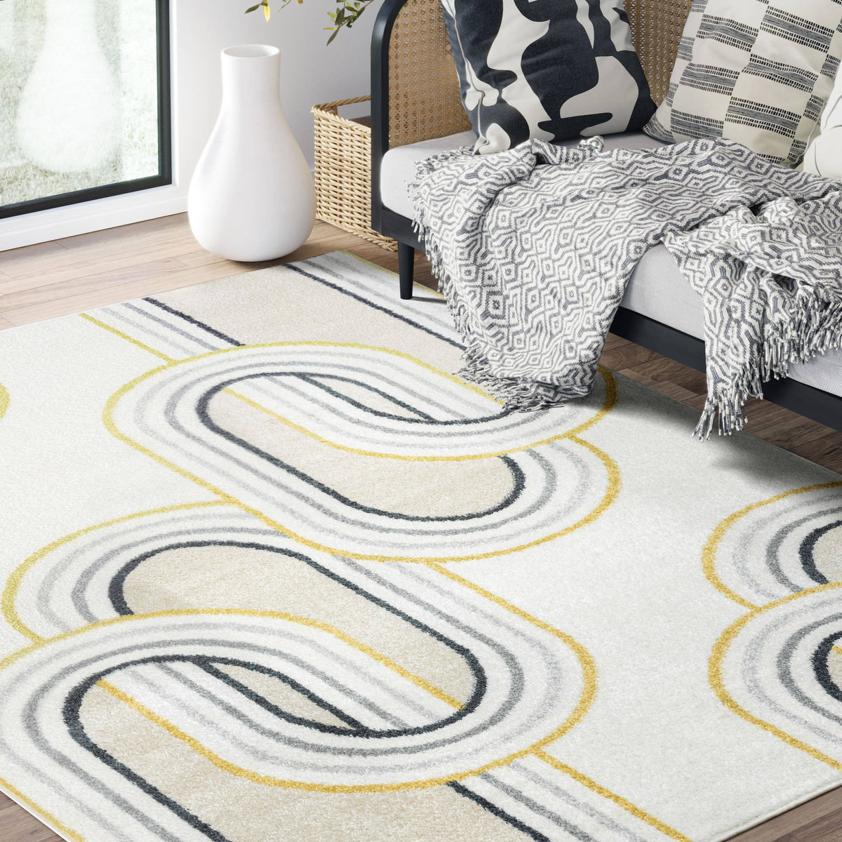 Abani Rugs Deco Modern Links Area Rug