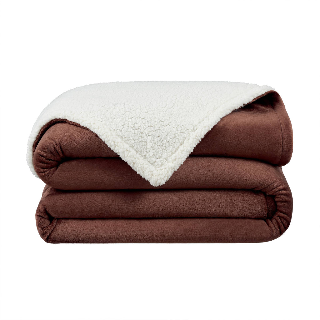 Sherpa Throw Blanket, Case of 4, Reversible, Color options