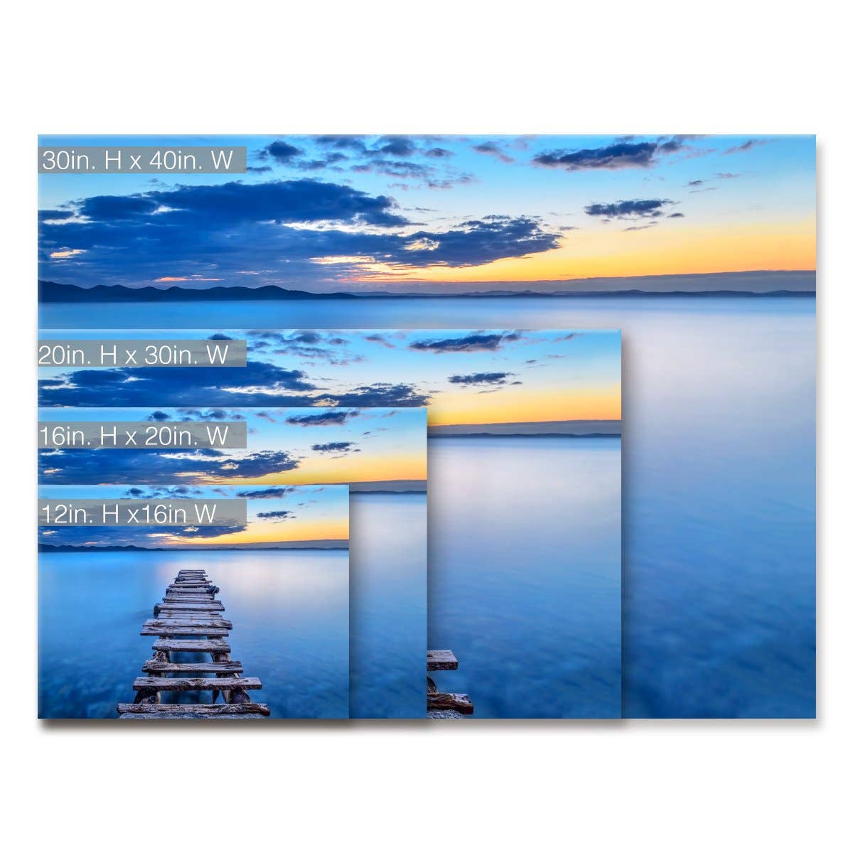 'Pier' Wrapped Canvas Wall Décor