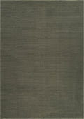 Plush Deco Machine Washable Textured Stripes Green Rug