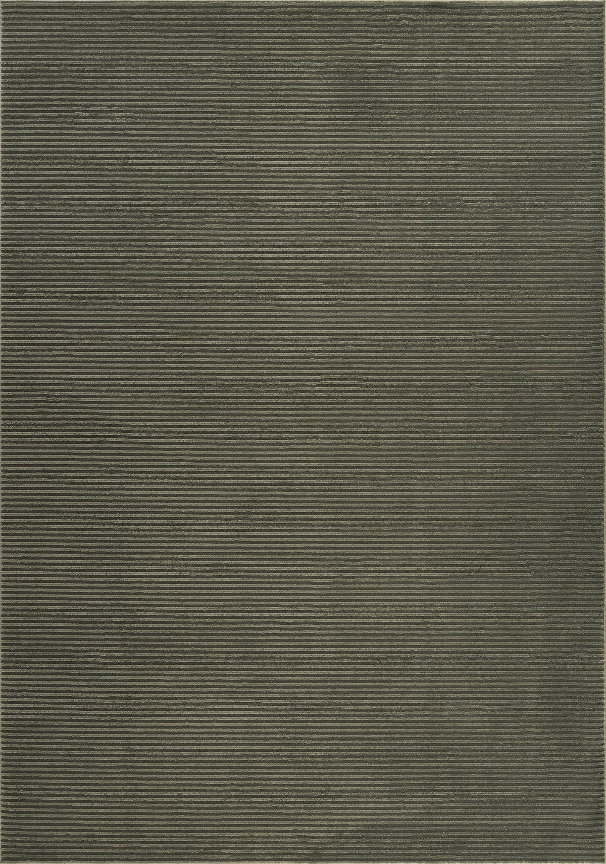 Plush Deco Machine Washable Textured Stripes Green Rug
