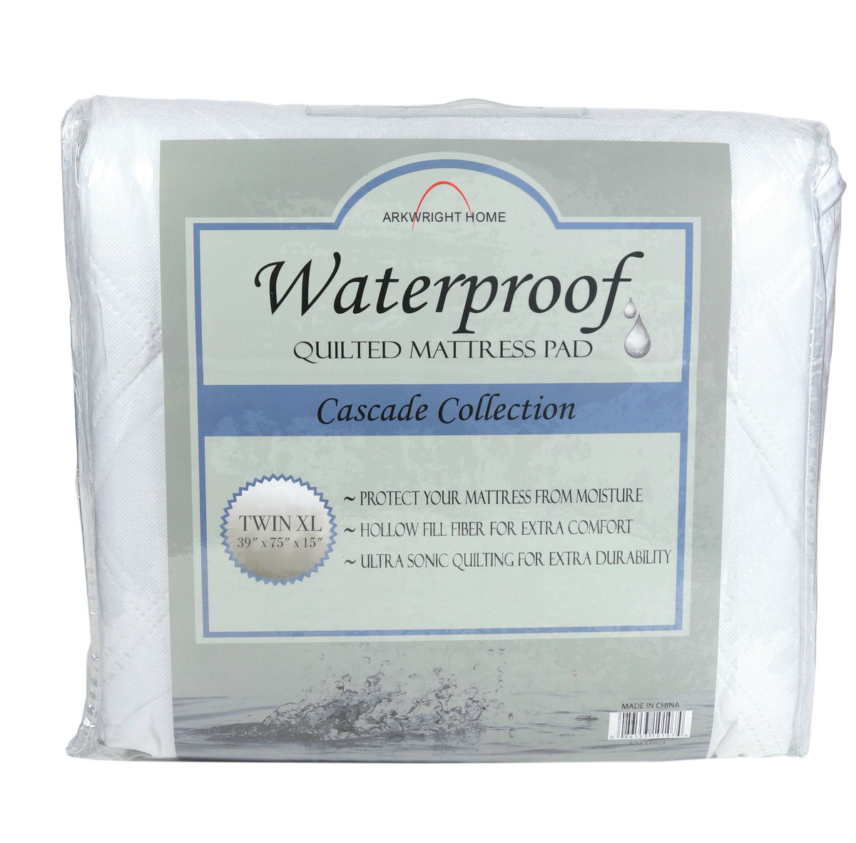 Cascade Waterproof Mattress Pad Protector - Bed Size Options