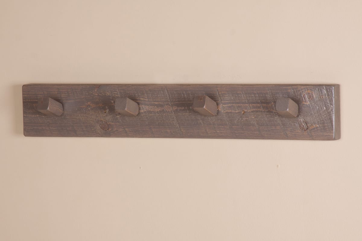 Barnwood Coat Rack 36 inch grey