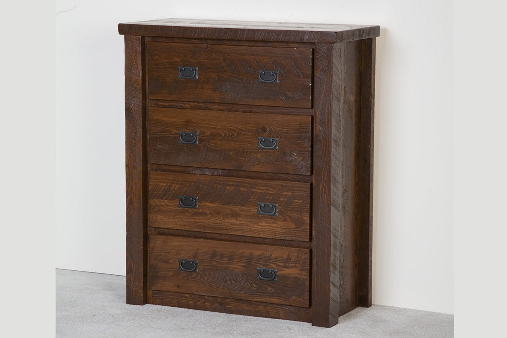 Barnwood 4 Drawer Chest - dark finish