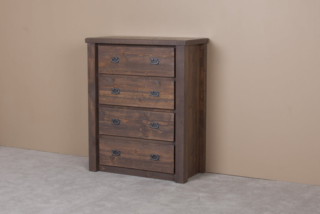 Barnwood 4 Drawer Chest - grey finish