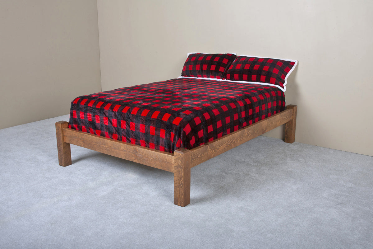 Platform Bed in honey pine