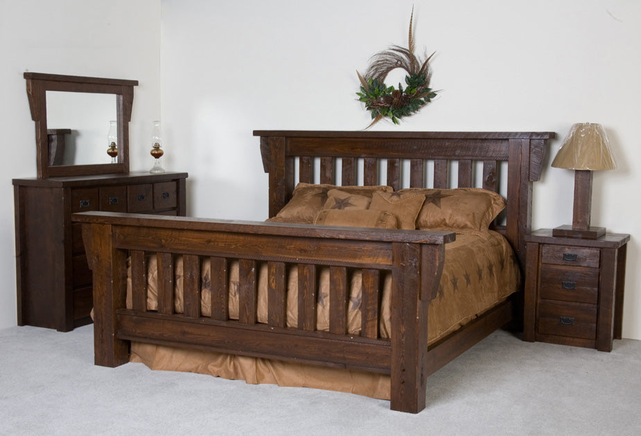 Timberwood Bed styled with bedroom set
