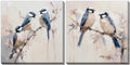 Elegant Bird Silhouettes Set of 2 canvas wall art