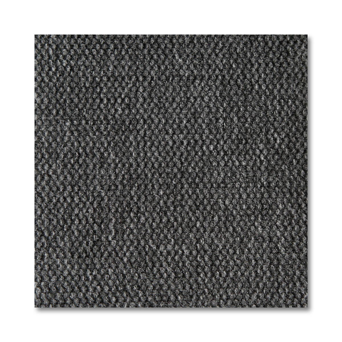 Close-up of a textured dark gray fabric square on the My Cloud Slope 40 Ottoman, showing a tight weave pattern. Shadows highlight small, repetitive loops, adding depth and durability.