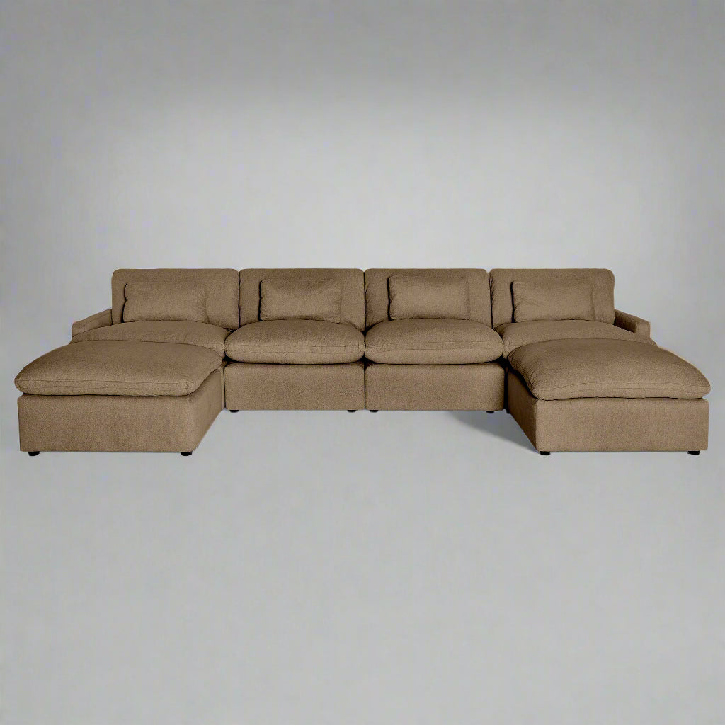 My Cloud 4 Piece Straight + 2 Ottomans