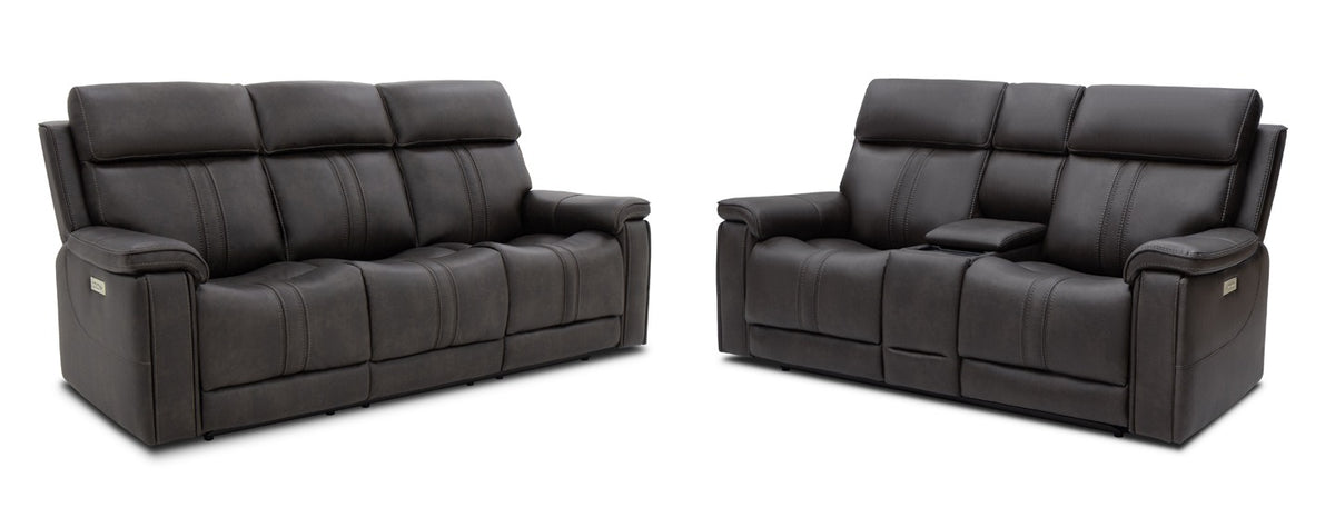 Northern Lights Immersive power reclining sofa in charcoal