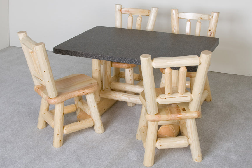 Formica Log Table with chairs