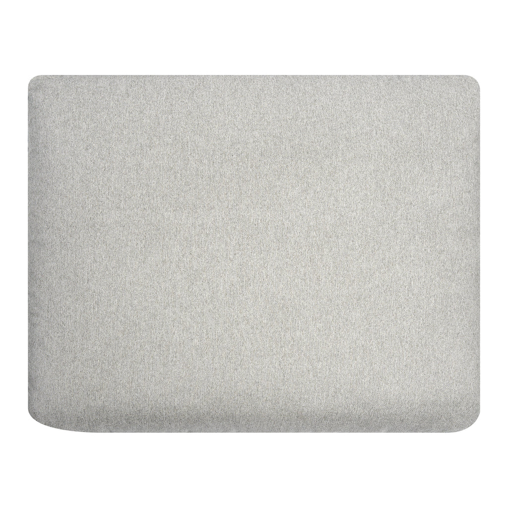 The My Cloud Classic Cushion Cover features a square, light gray fabric surface with a subtle texture and slightly rounded edges. Its replaceable covers provide versatility, catering to customers seeking both style and practicality in a uniformly woven upholstery piece.