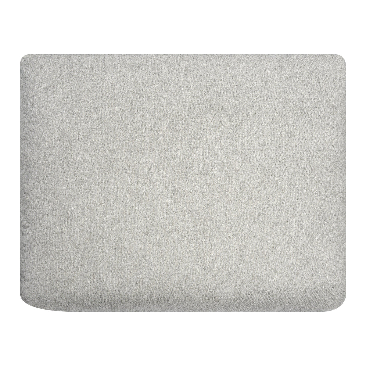 The My Cloud Classic Cushion Cover features a square, light gray fabric surface with a subtle texture and slightly rounded edges. Its replaceable covers provide versatility, catering to customers seeking both style and practicality in a uniformly woven upholstery piece.