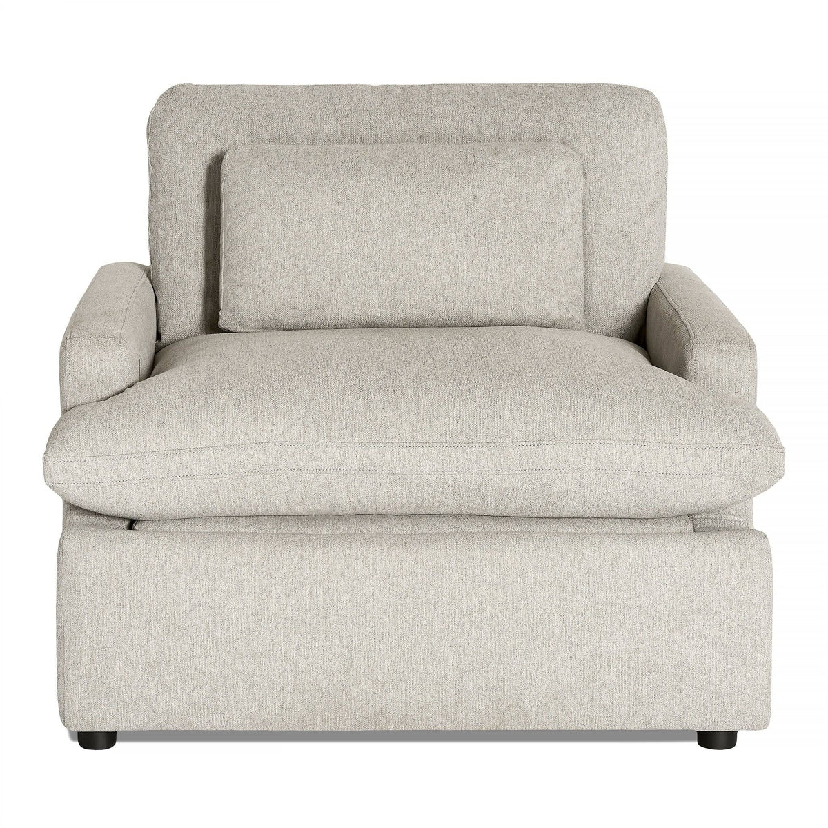 My Cloud Power Recliner in Greige staged in a cozy movie-night den