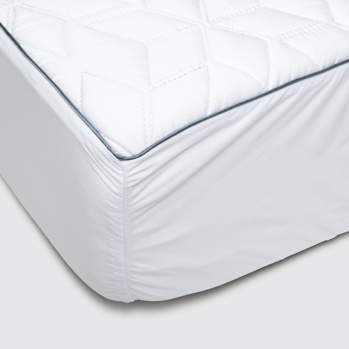 Quilted Frio Cooling Mattress Protector on bed