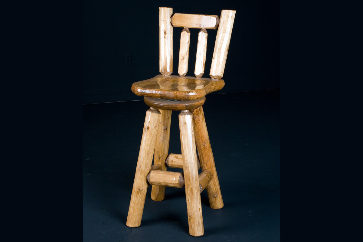 30" Log Bar Stool