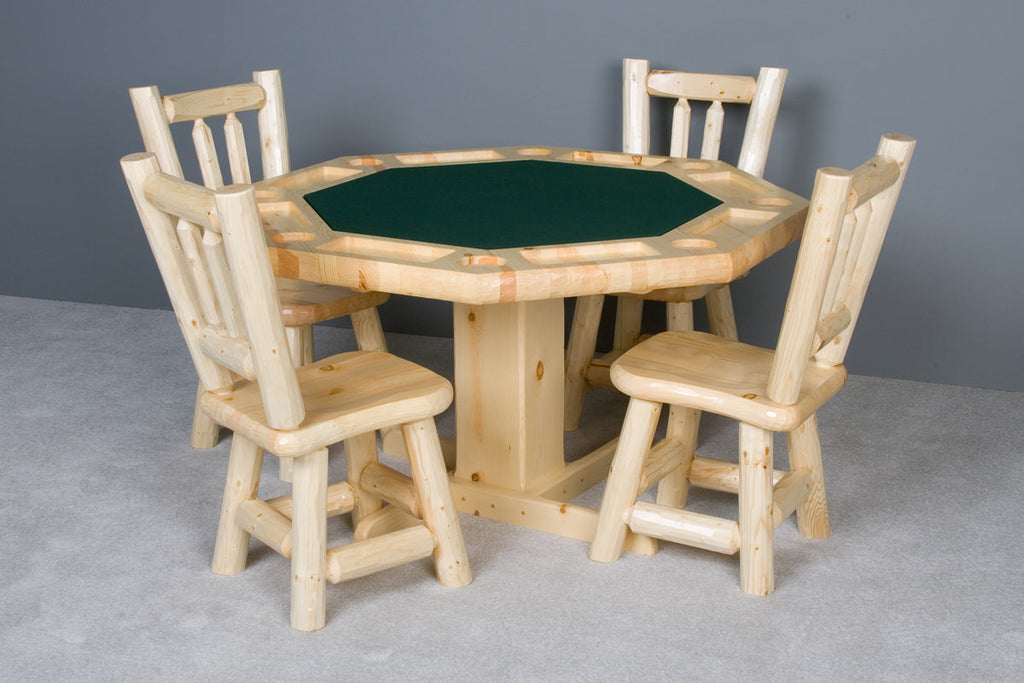 Log Poker Table with reversible top