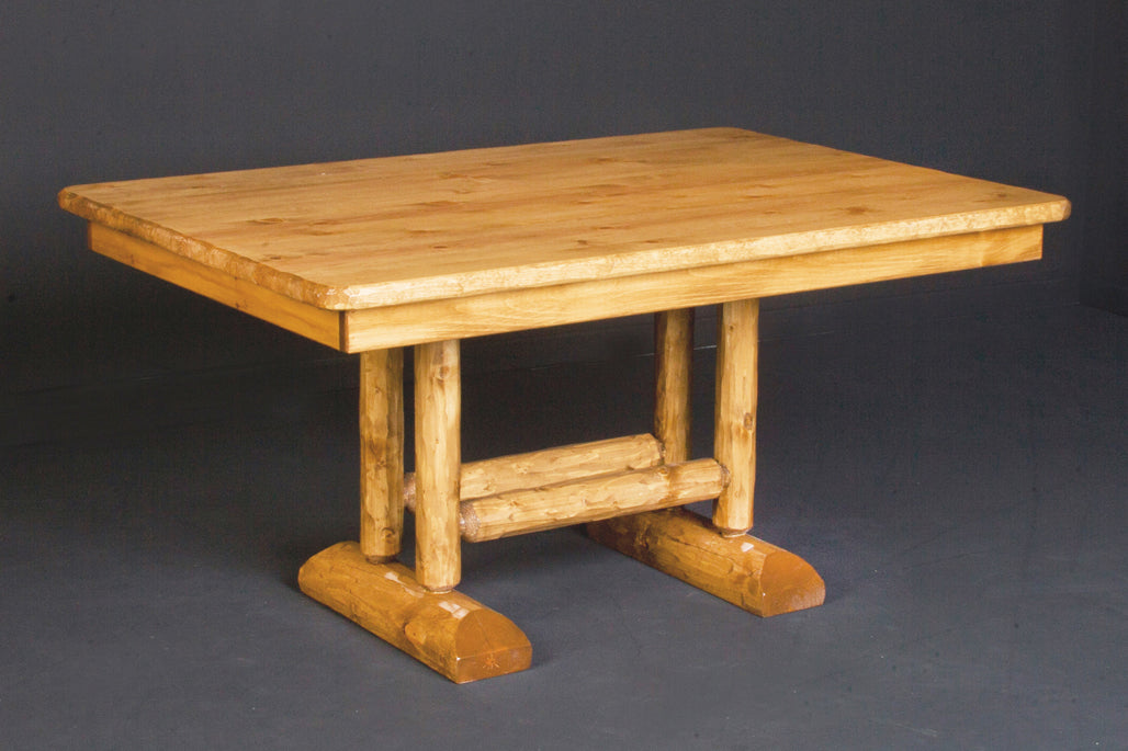 Log Trestle Table