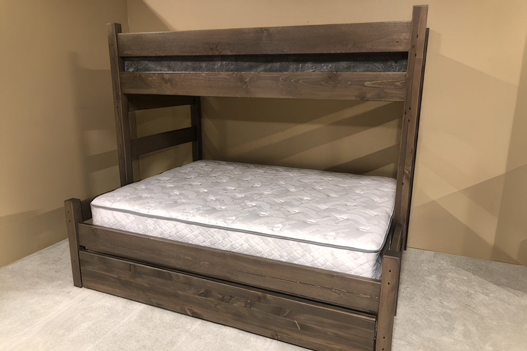 Majestic Pines Bunk Bed with Roll-Out Trundle - Weathered Gray