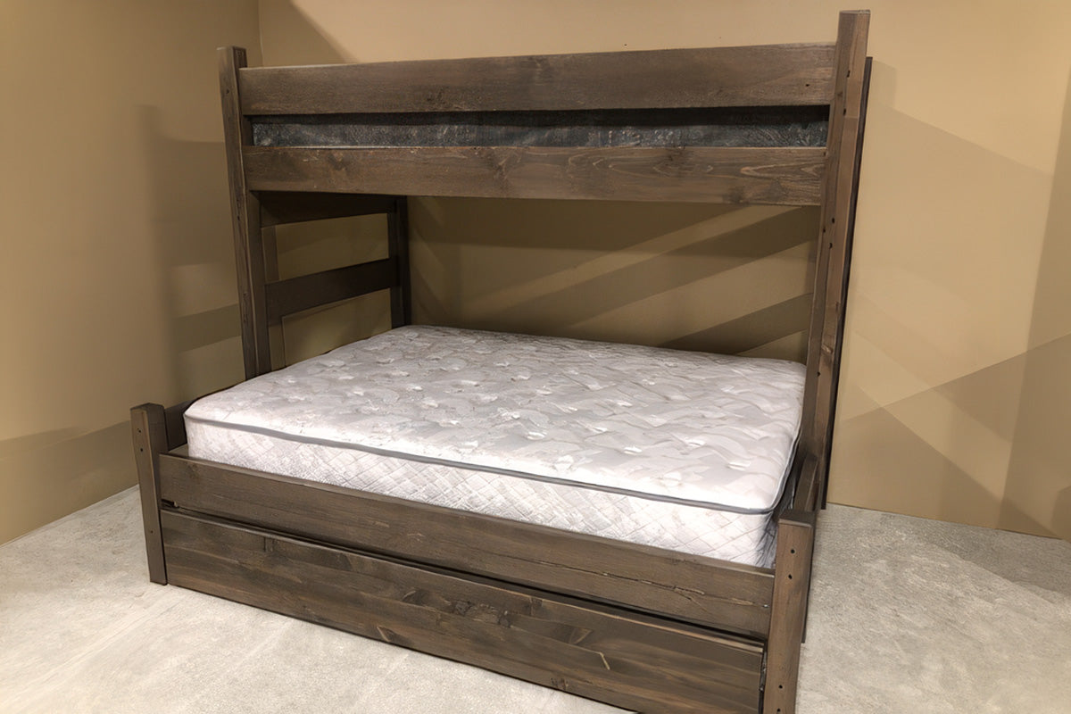 Majestic Pines Bunk Bed with Roll-Out Trundle - Weathered Gray