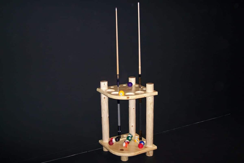 Pine Cue Rack Corner style