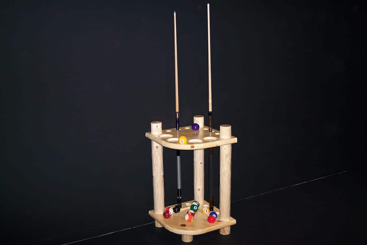 Pine Cue Rack Corner style