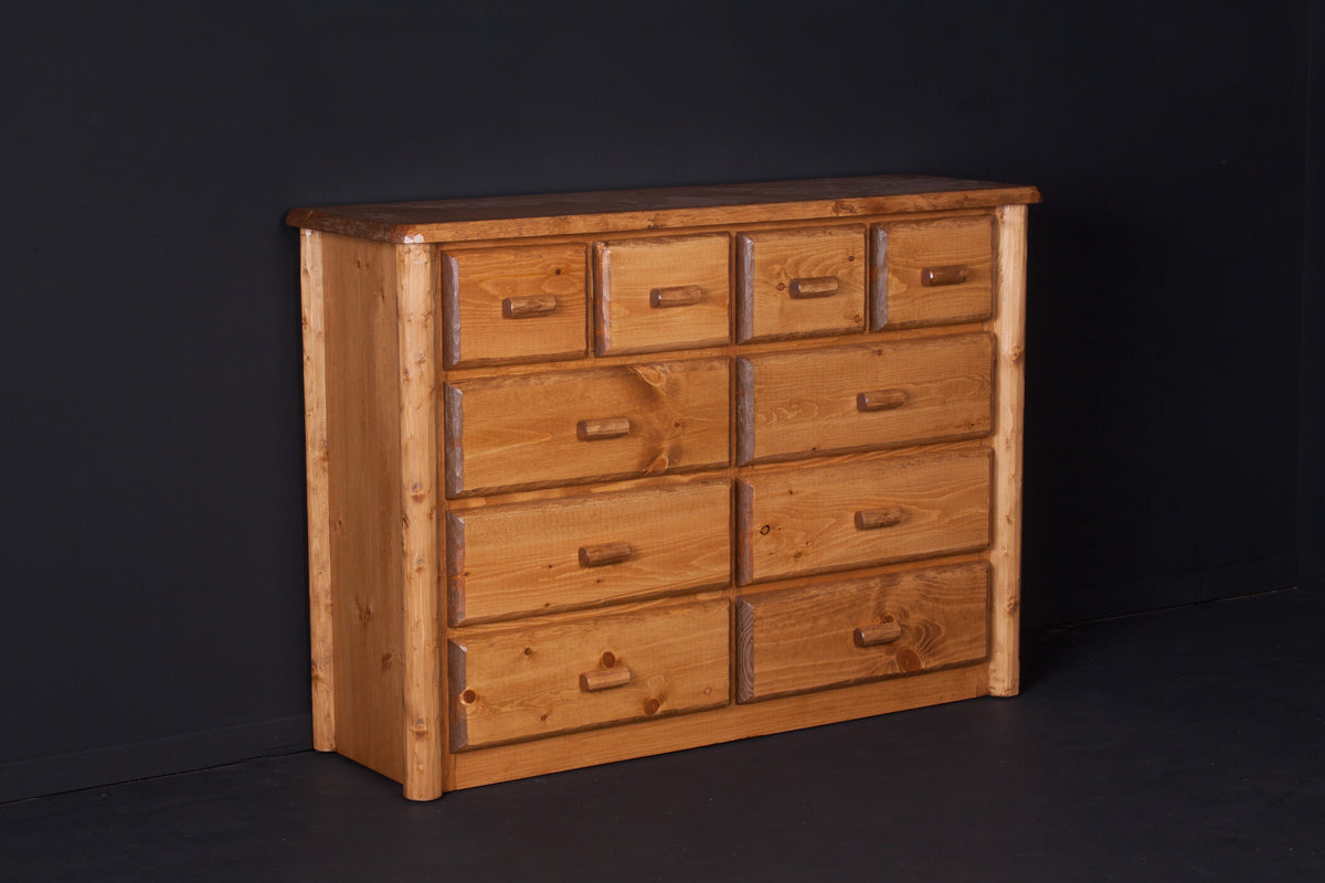 Northwoods 10 Drawer Chesser - honey pine finish