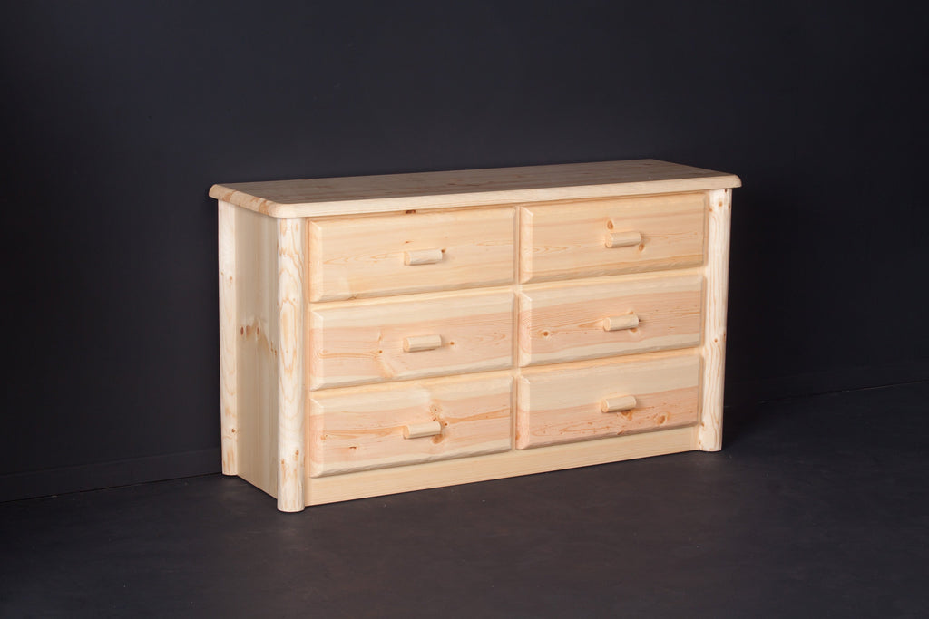 Northwoods 6 Drawer Dresser - clear finish