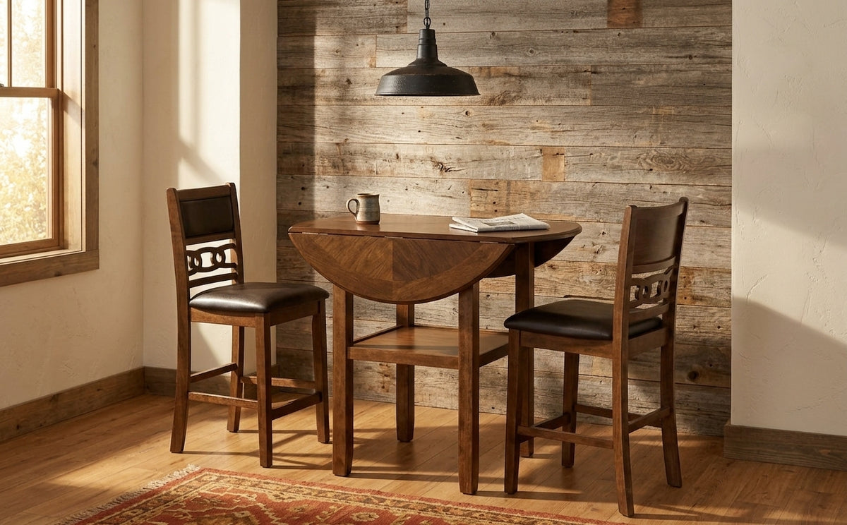 The Birch Pub set staged in a warm dining nook