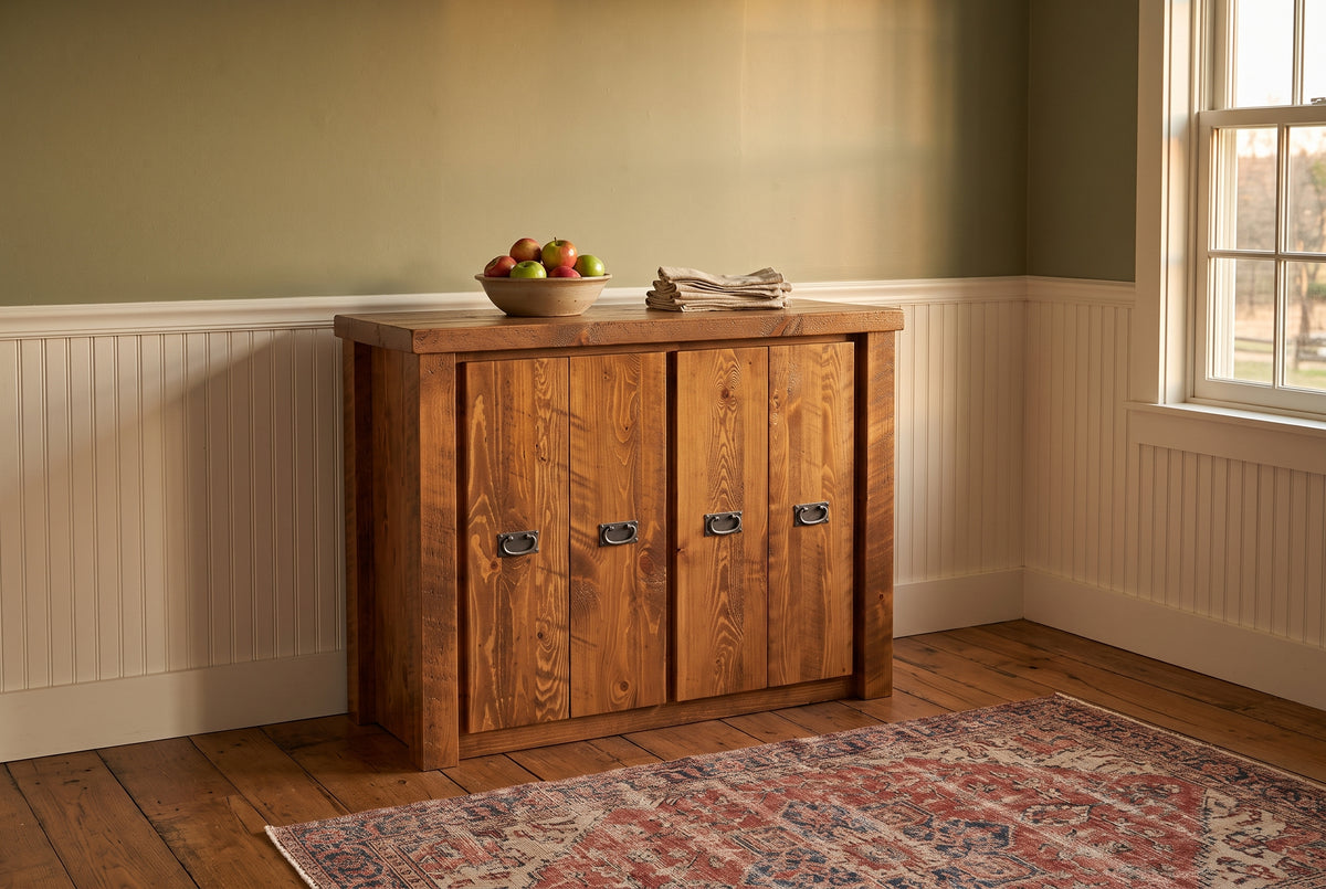 Barnwood Buffet staged in a farmhouse dining room