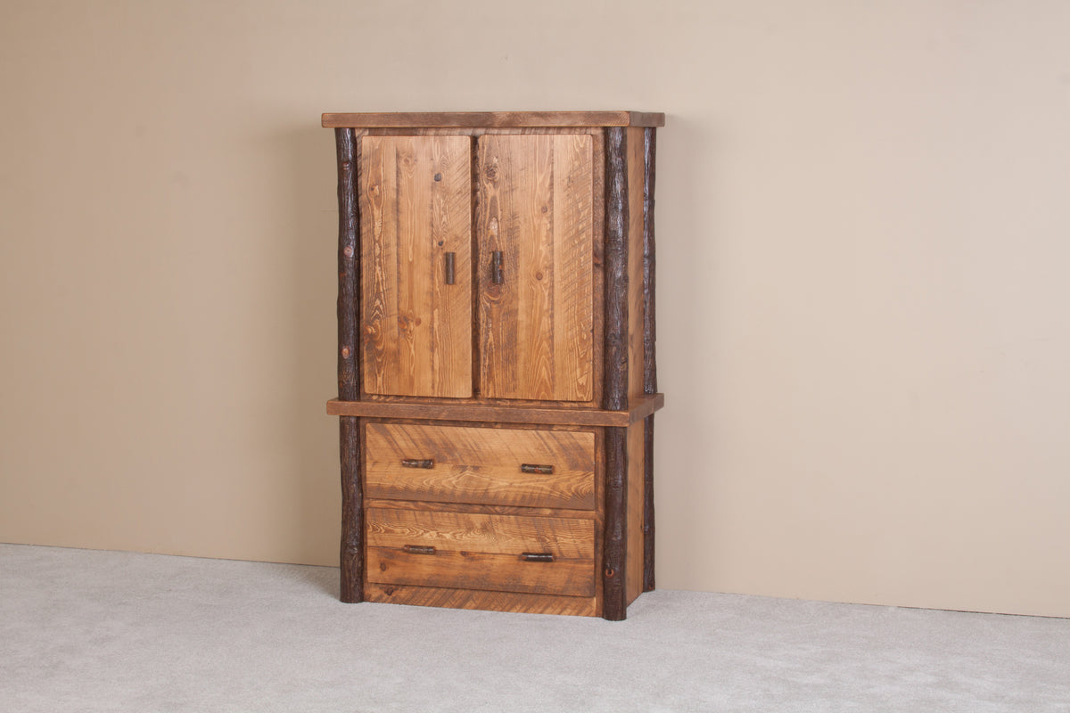 Sawtooth Hickory 2 Drawer Armoire
