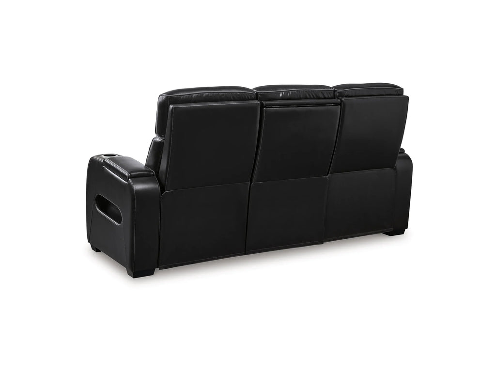 Obsidian Dual Power Leather Reclining Sofa