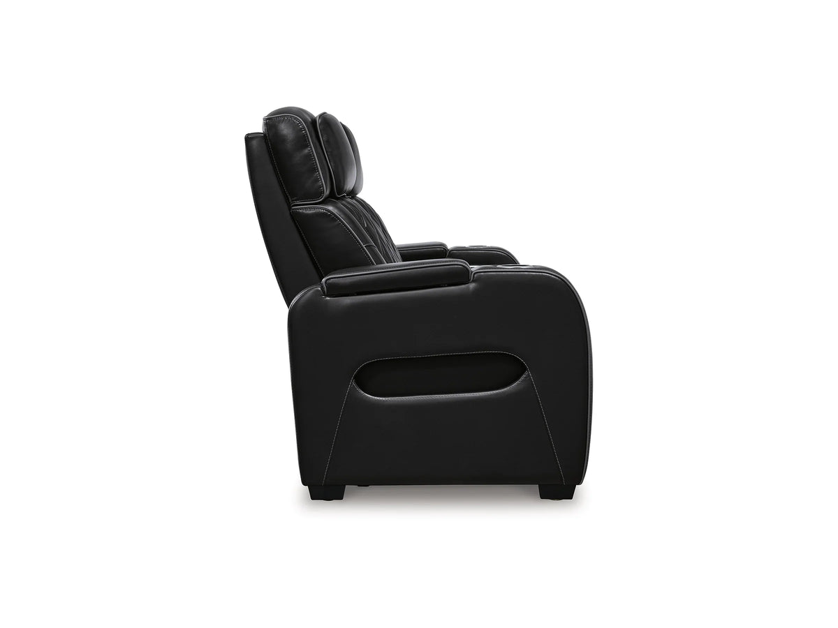 Obsidian Dual Power Leather Reclining Sofa