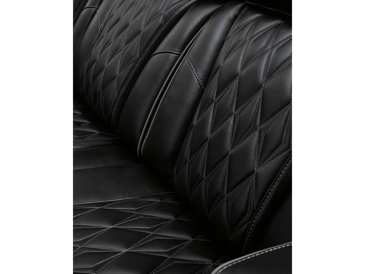 Obsidian Dual Power Leather Reclining Sofa