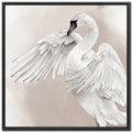 Graceful Swan in Neutral II canvas wall art