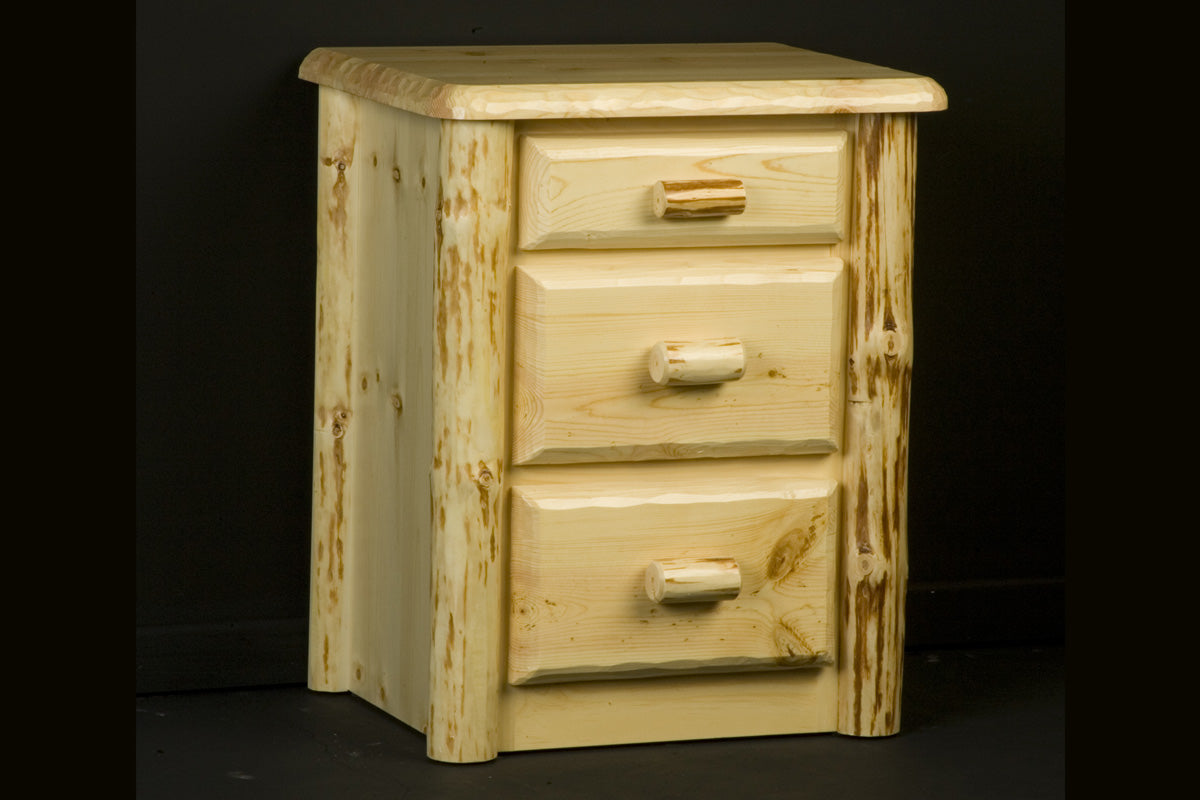 Wilderness Log Nightstand