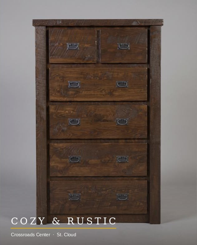 Barnwood 6 Drawer Chest grain and joinery detail