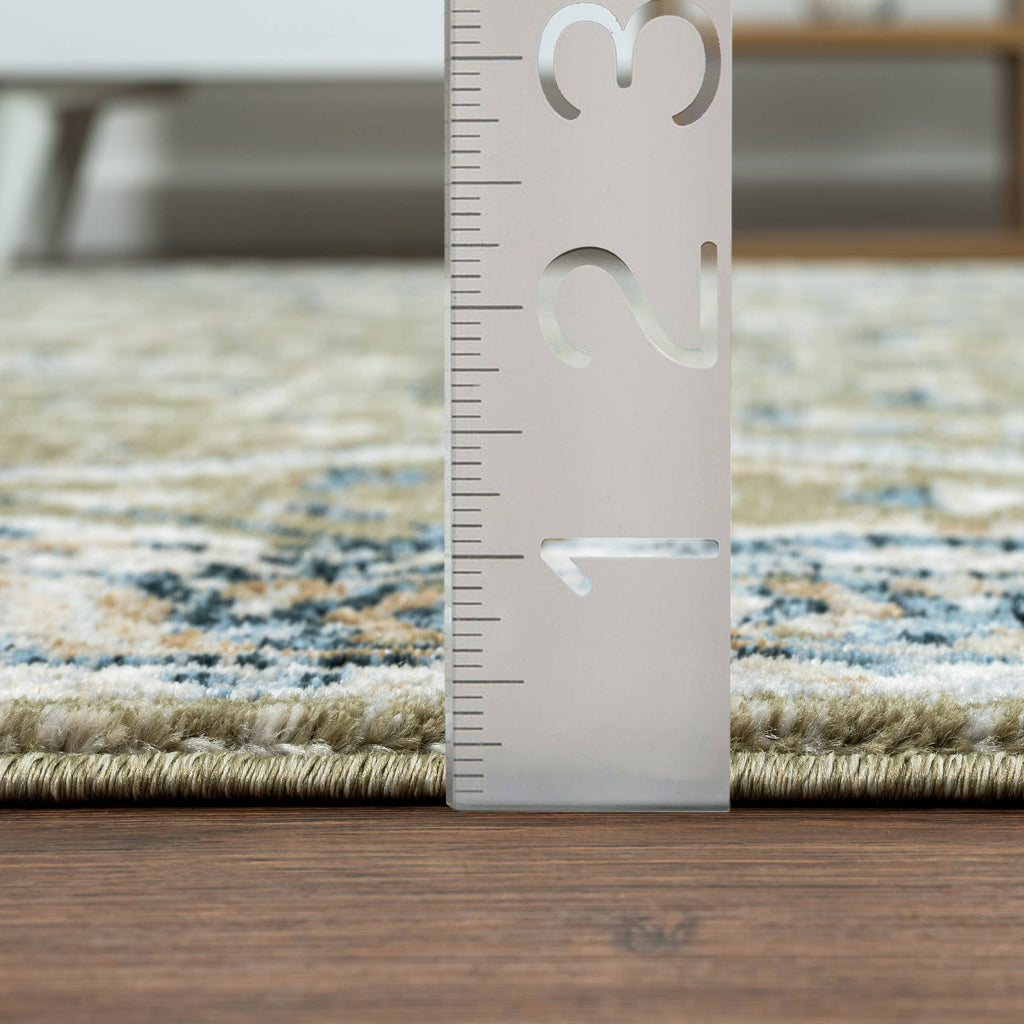 Abani Savoy Vintage Green Blue Area Rug