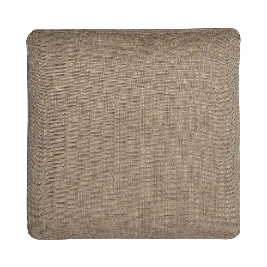 Square beige My Cloud / Slope Arm chair cushion with subtle texture, viewed from above on a white background, has machine-washable covers for easy care.