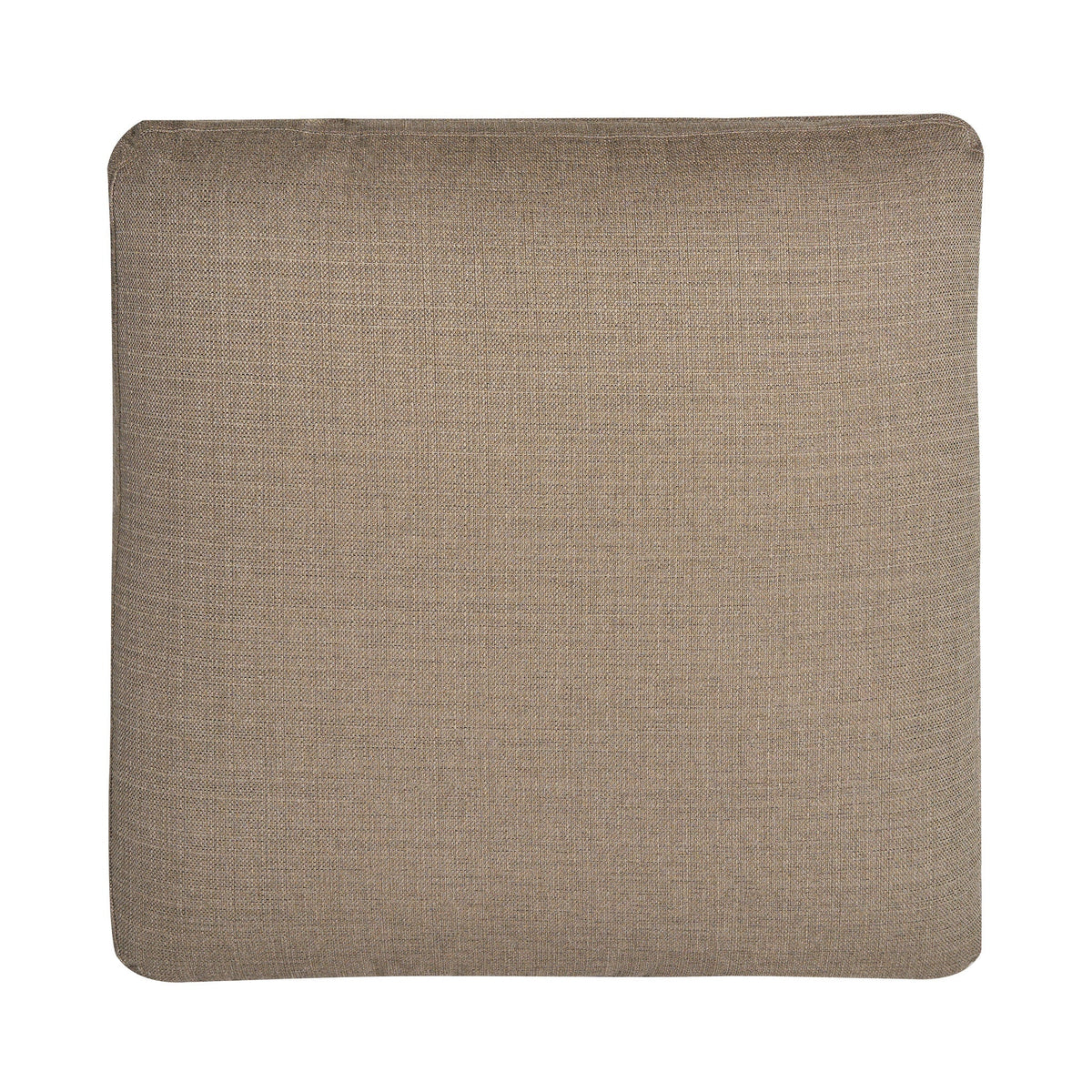 Square beige My Cloud / Slope Arm chair cushion with subtle texture, viewed from above on a white background, has machine-washable covers for easy care.