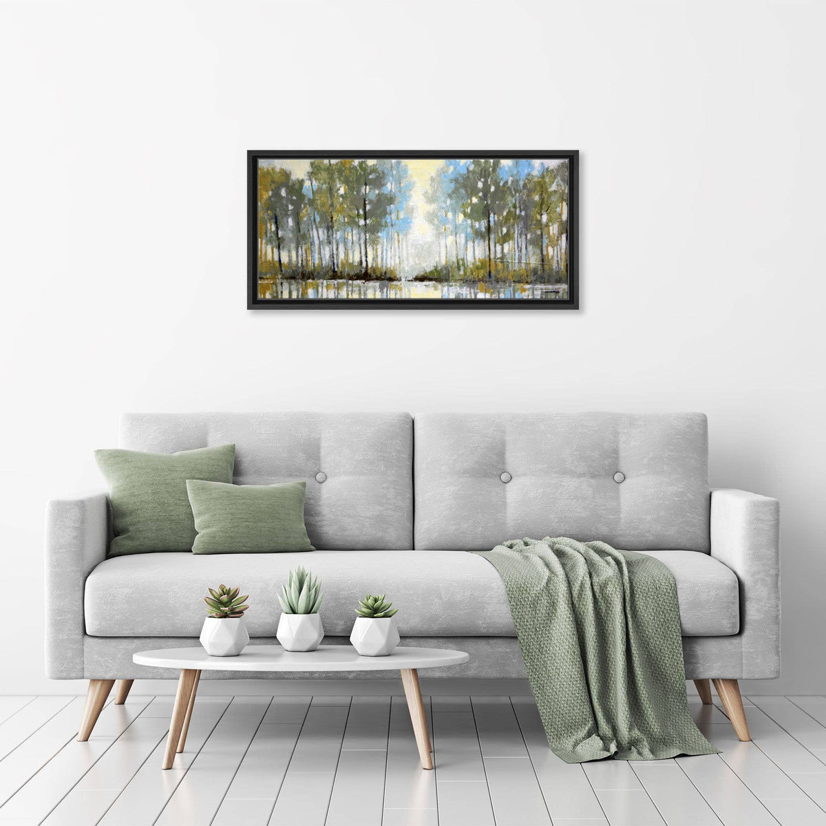 Lakeside View III Framed Canvas Wall Art by Norman Wyatt Jr.