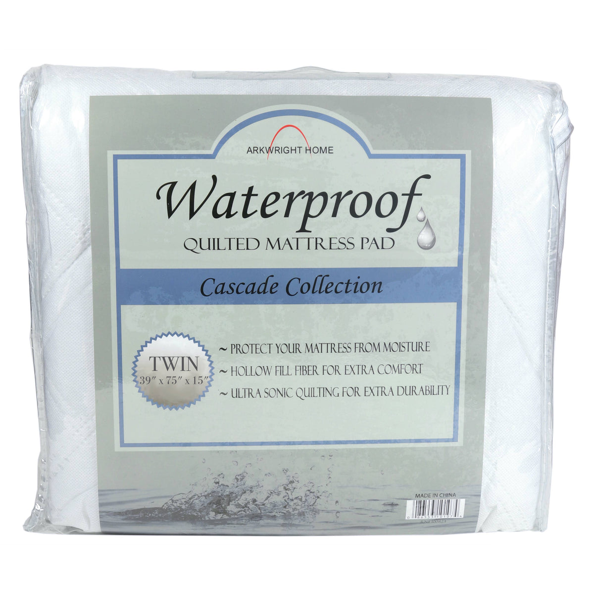 Cascade Waterproof Mattress Pad Protector - Bed Size Options