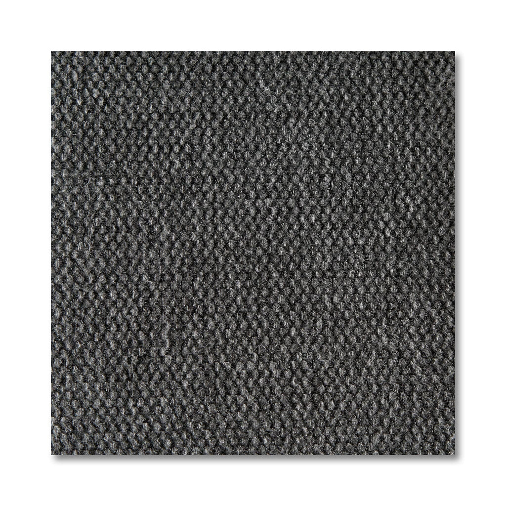 Close-up of the My Cloud Slope 30 Ottomans dark gray textured fabric, featuring a tight woven pattern ideal for customizable furniture. Its dense, uniform material offers a grid-like appearance, combining style and comfort for any setting.