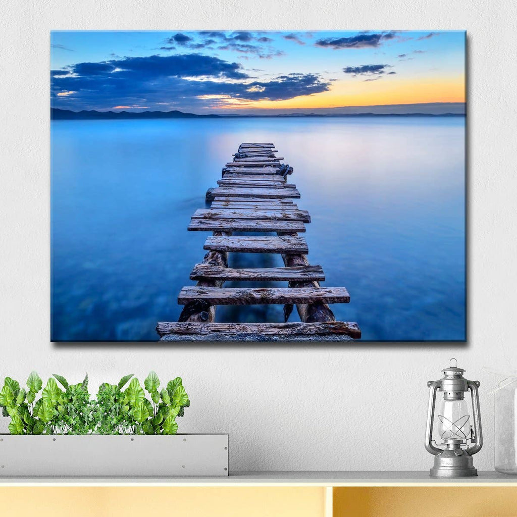 'Pier' Wrapped Canvas Wall Décor