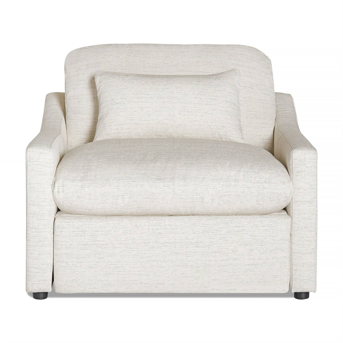 My Cloud Slope Power Recliner in Dover Linen staged in a cozy contemporary living room